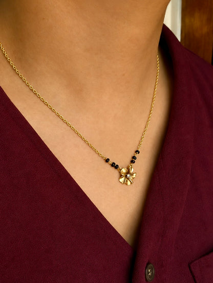 Sacred bloom Mangalsutra Gold Plated
