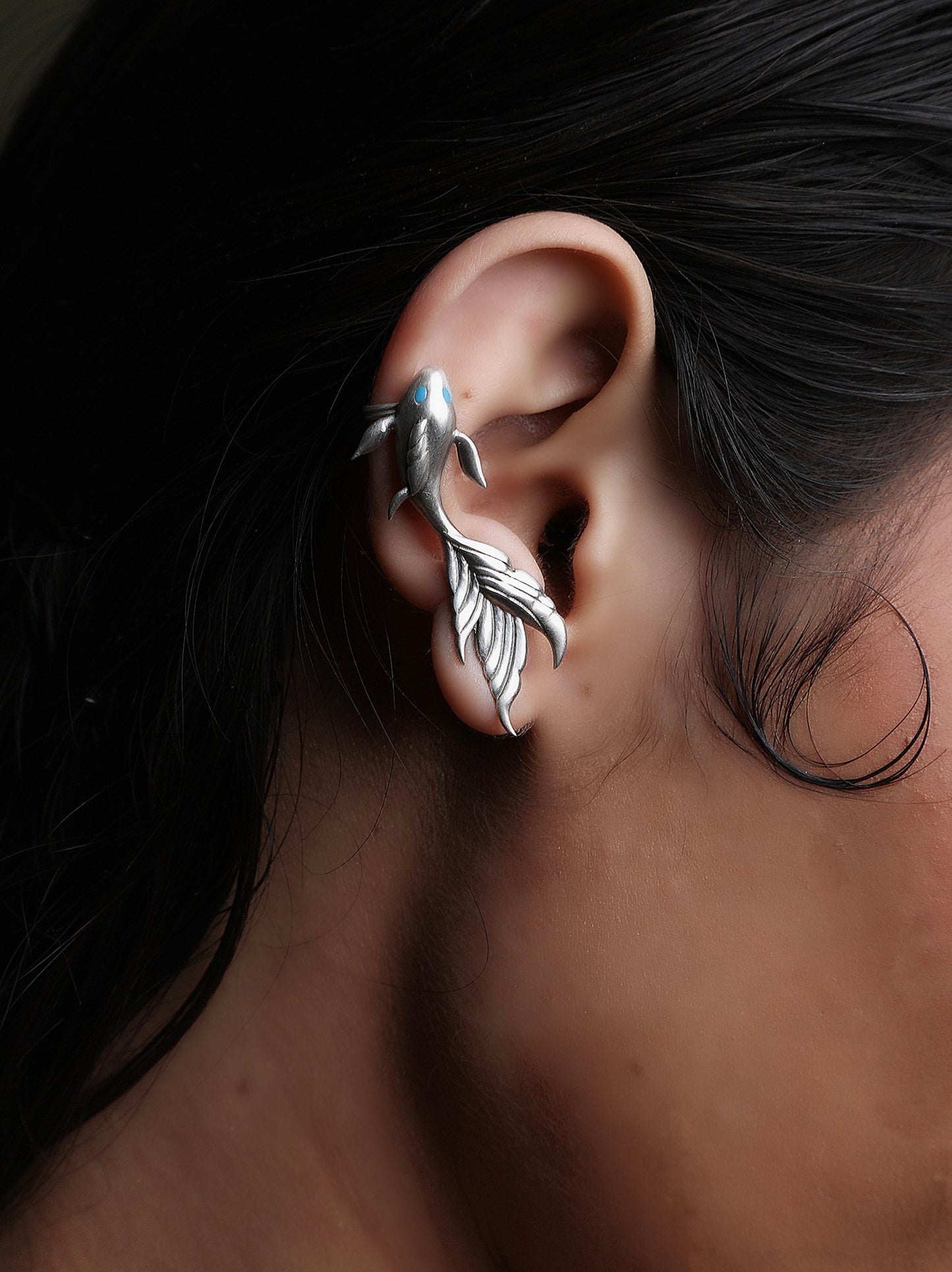 Koi Fish Up & Down Ear Studs