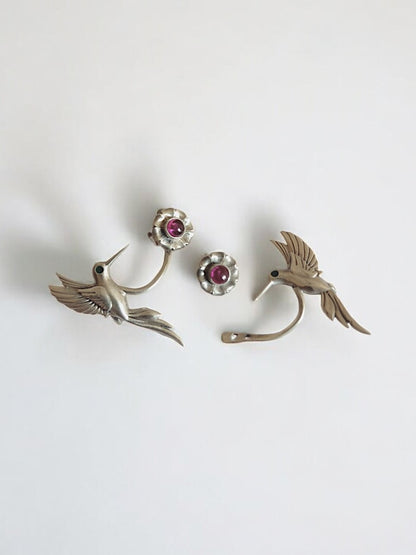 Kingfisher Flower Ear Studs