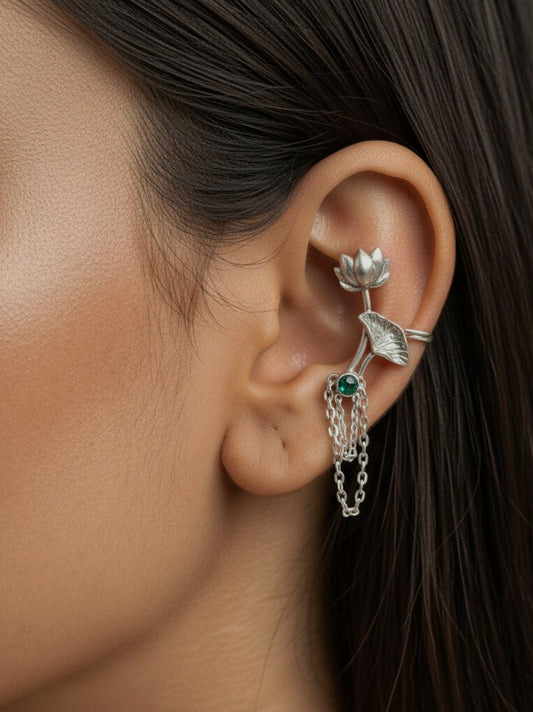 Lotus Veil Ear Clips