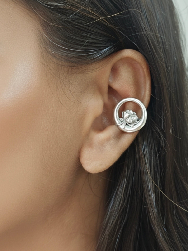 Floral Halo Ear Clips