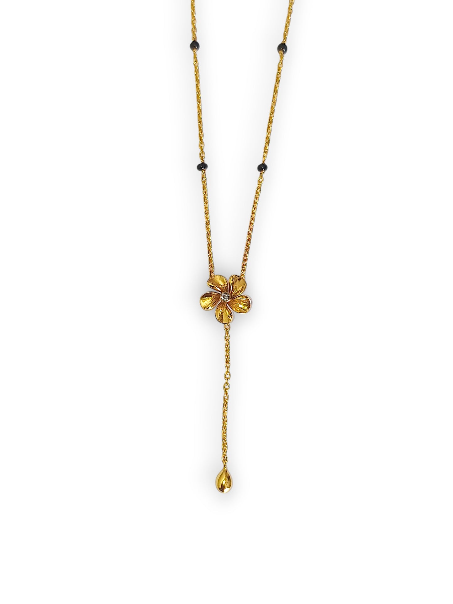 Plumeria Thread Mangalsutra Gold Plated