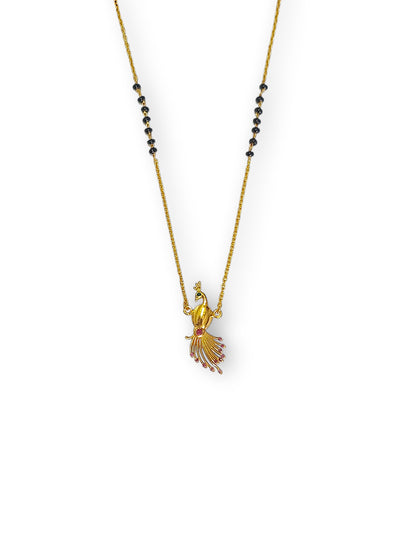 Peacock Mangalsutra Gold Plated
