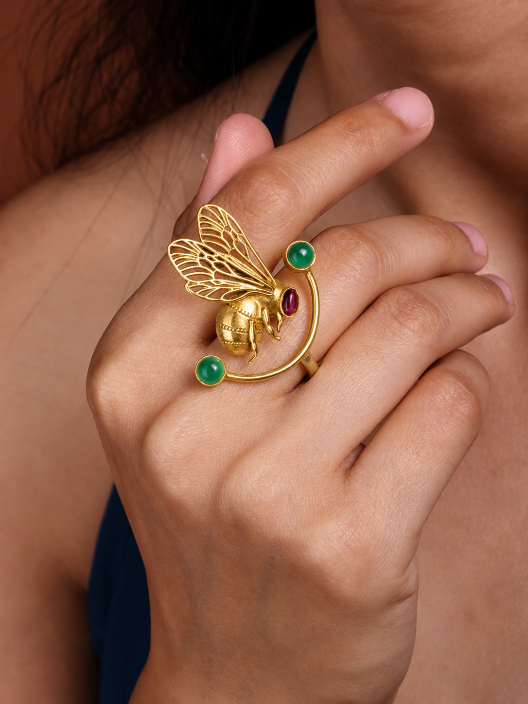 Garden Gaurdien Ring Gold Plated