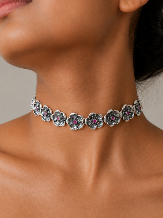 Apple Blossom Choker Necklace