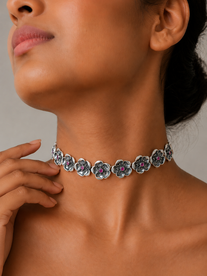 Apple Blossom Choker Necklace