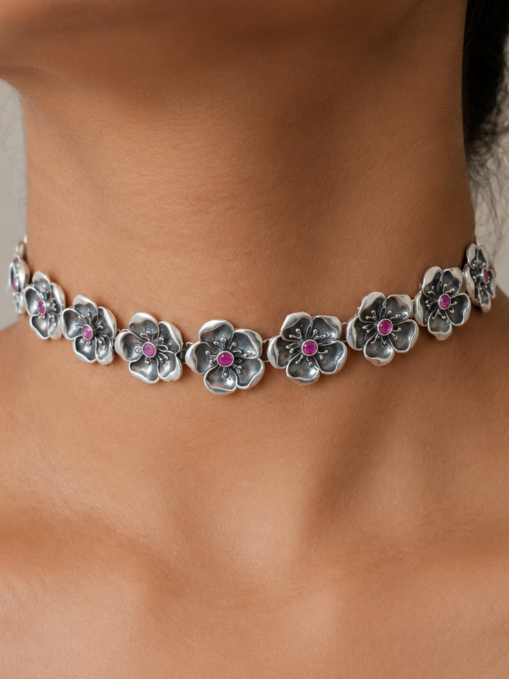 Apple Blossom Choker Necklace