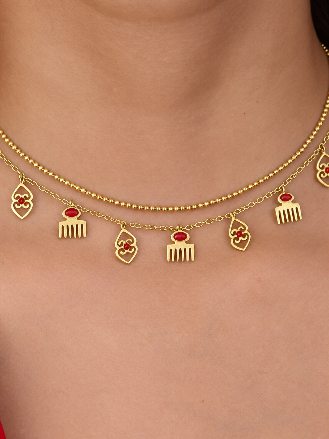 Duafe Asase Necklace Gold Plated