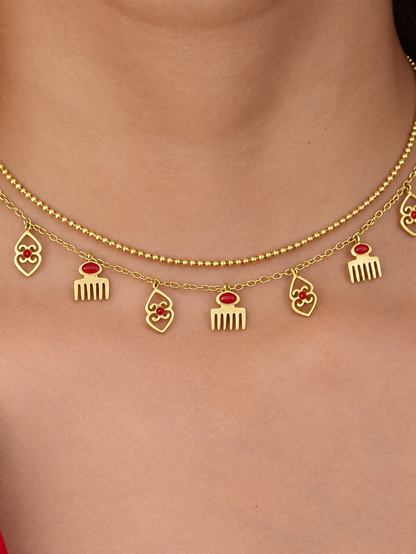 Duafe Asase Necklace Gold Plated