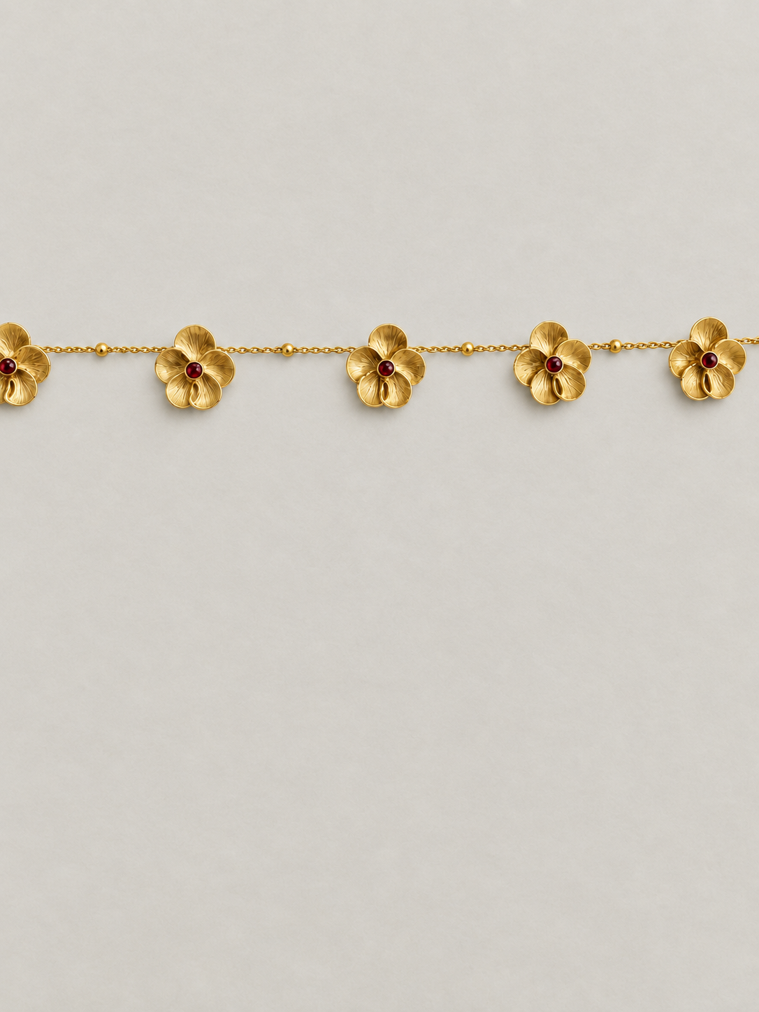 African Violet Necklace Gold Plated