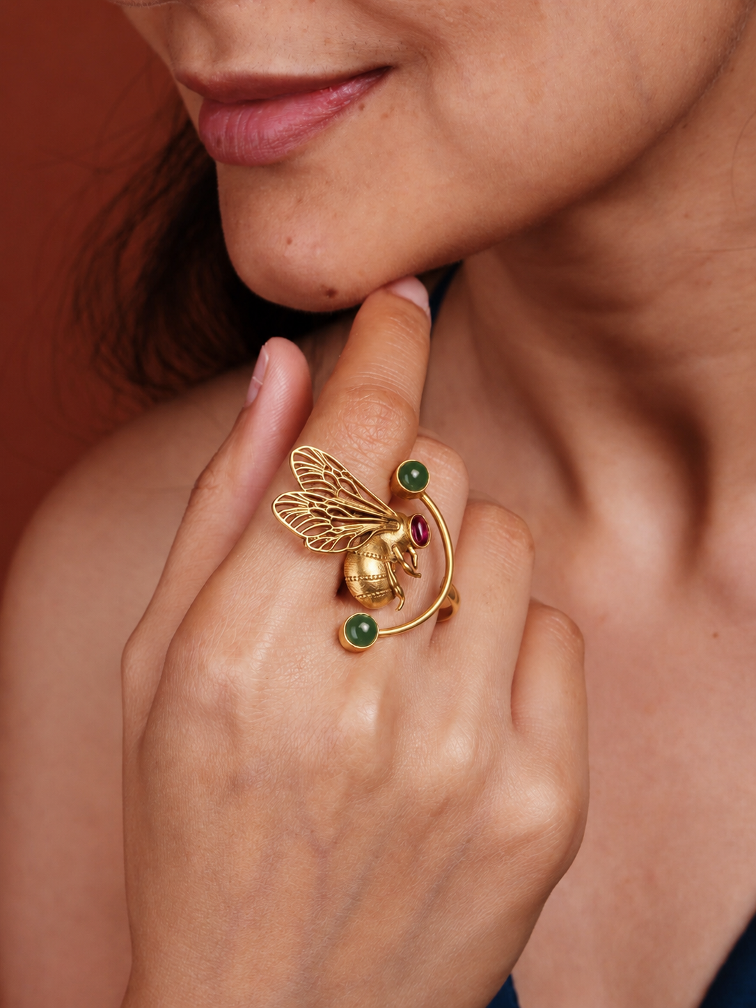 Garden Gaurdien Ring Gold Plated
