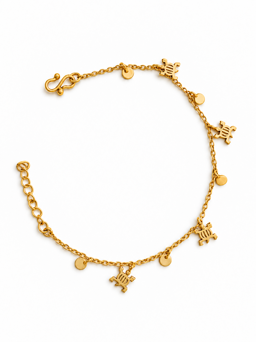 Denkyem Moon Bracelet Gold Plated