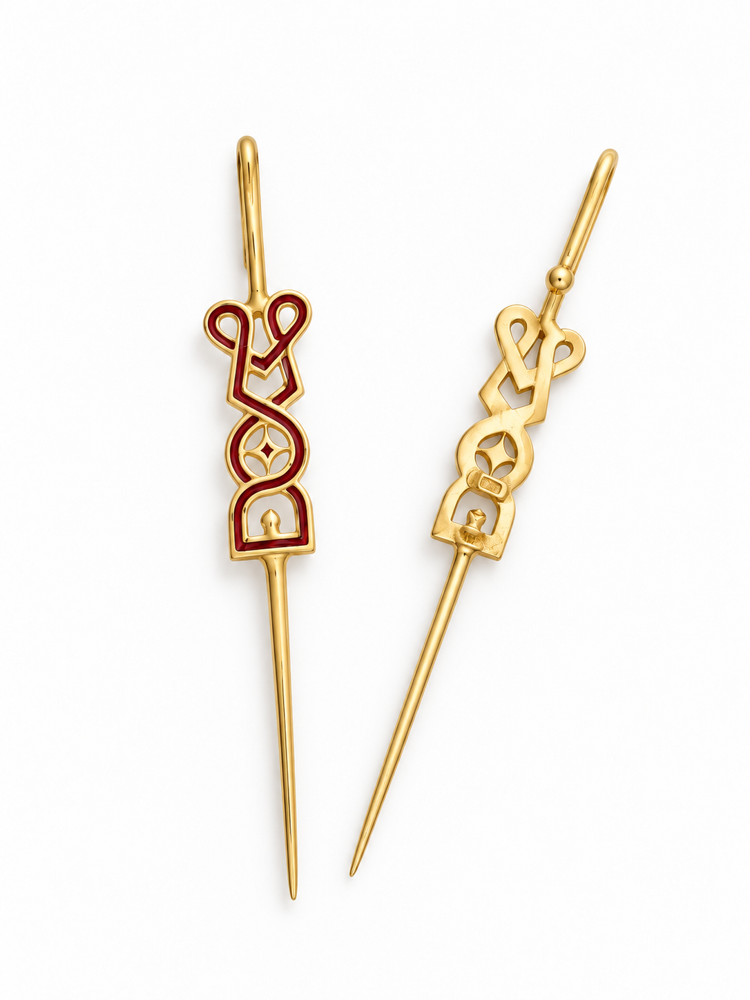 Tribal Muse Earpins Gold Plated