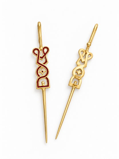 Tribal Muse Earpins Gold Plated