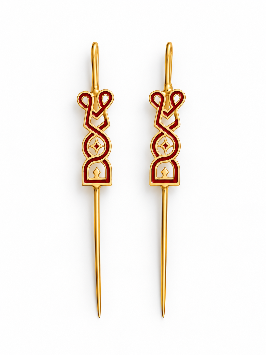 Tribal Muse Earpins Gold Plated