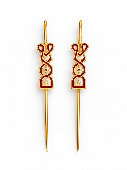 Tribal Muse Earpins Gold Plated