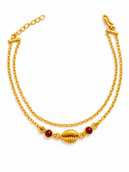Mini Cowrie Bracelet Gold Plated