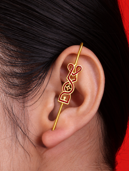 Tribal Muse Earpins Gold Plated
