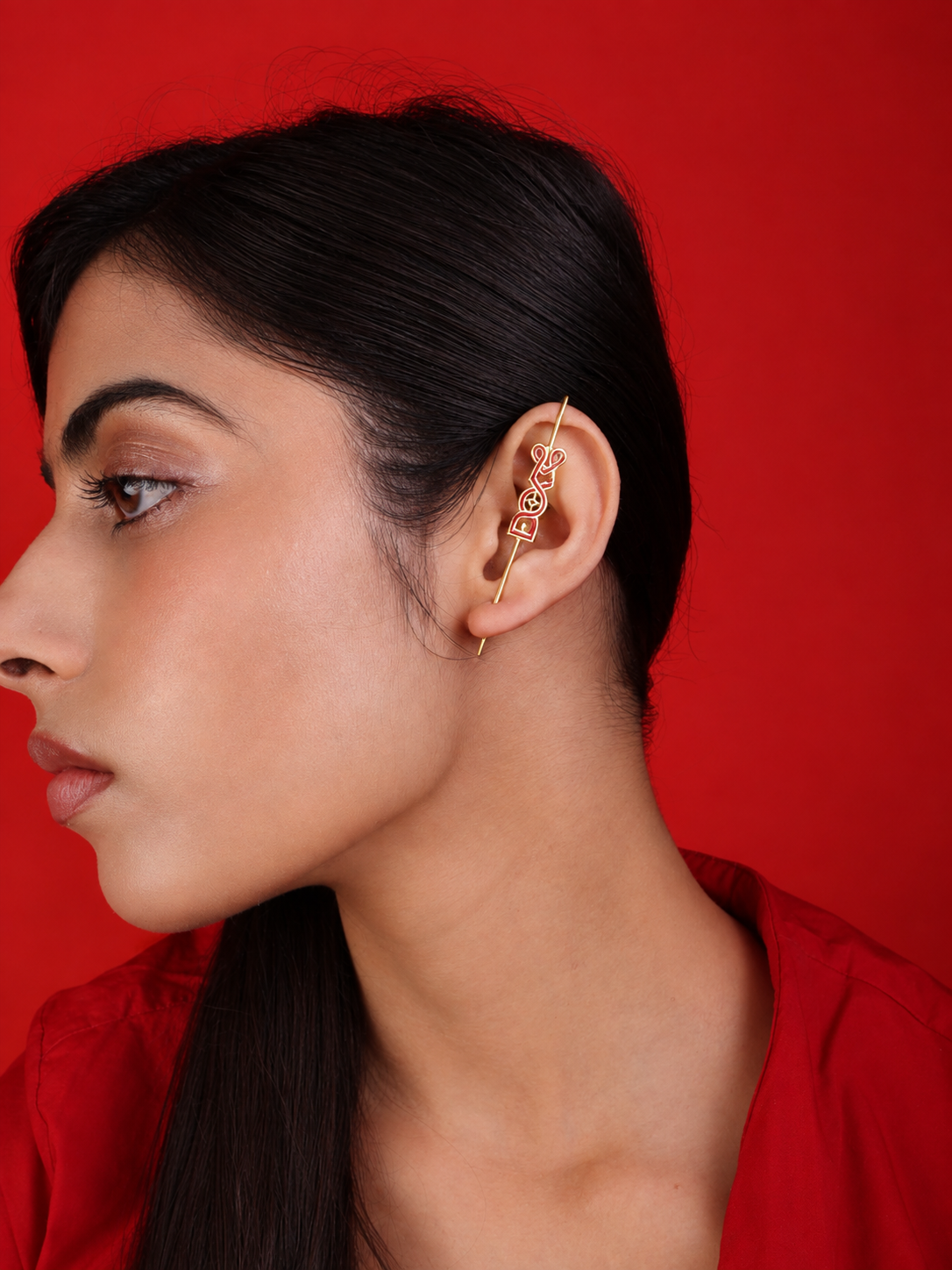 Tribal Muse Earpins Gold Plated