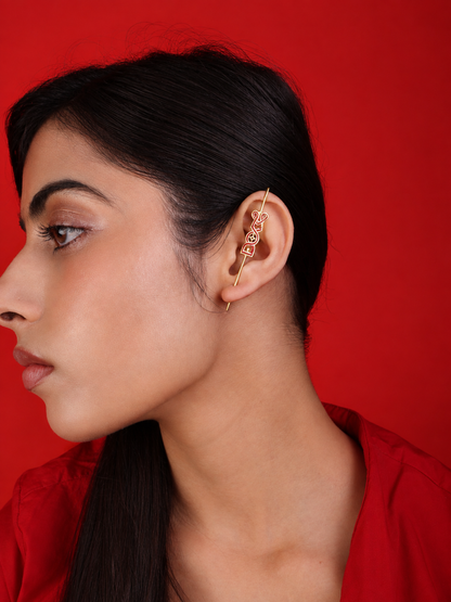 Tribal Muse Earpins Gold Plated