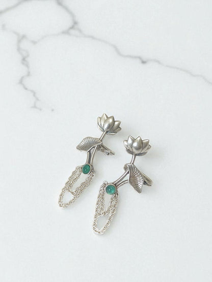 Lotus Veil Ear Clips