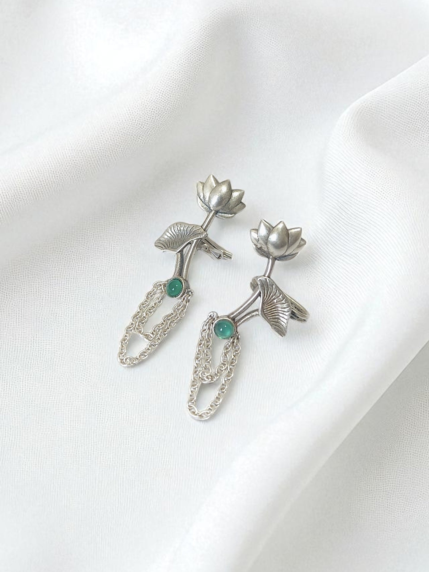 Lotus Veil Ear Clips