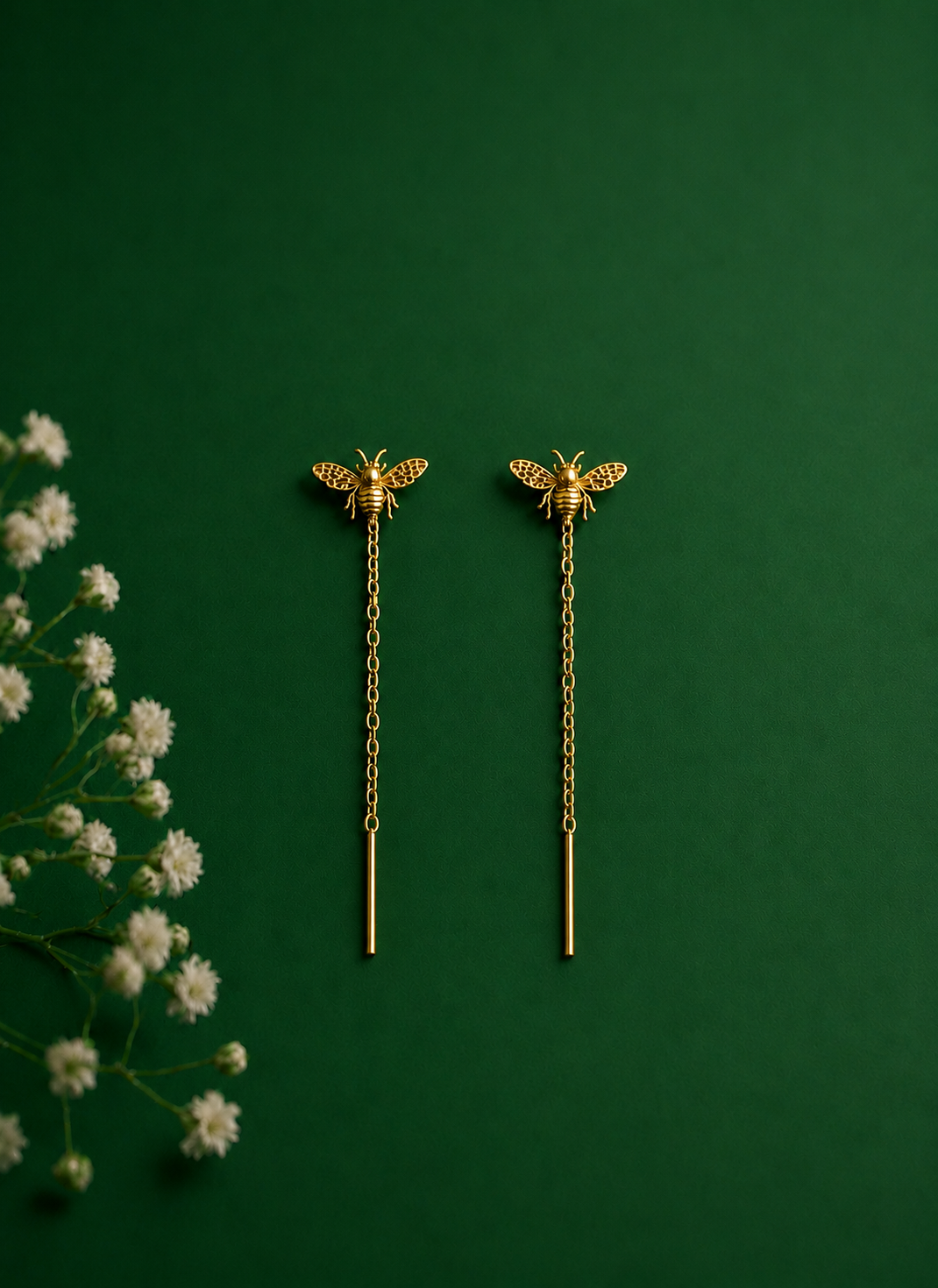 Bee Sui Dhaga Earrings Gold Plated