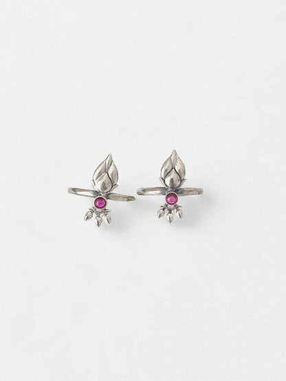 Silver Sprout Toe Rings