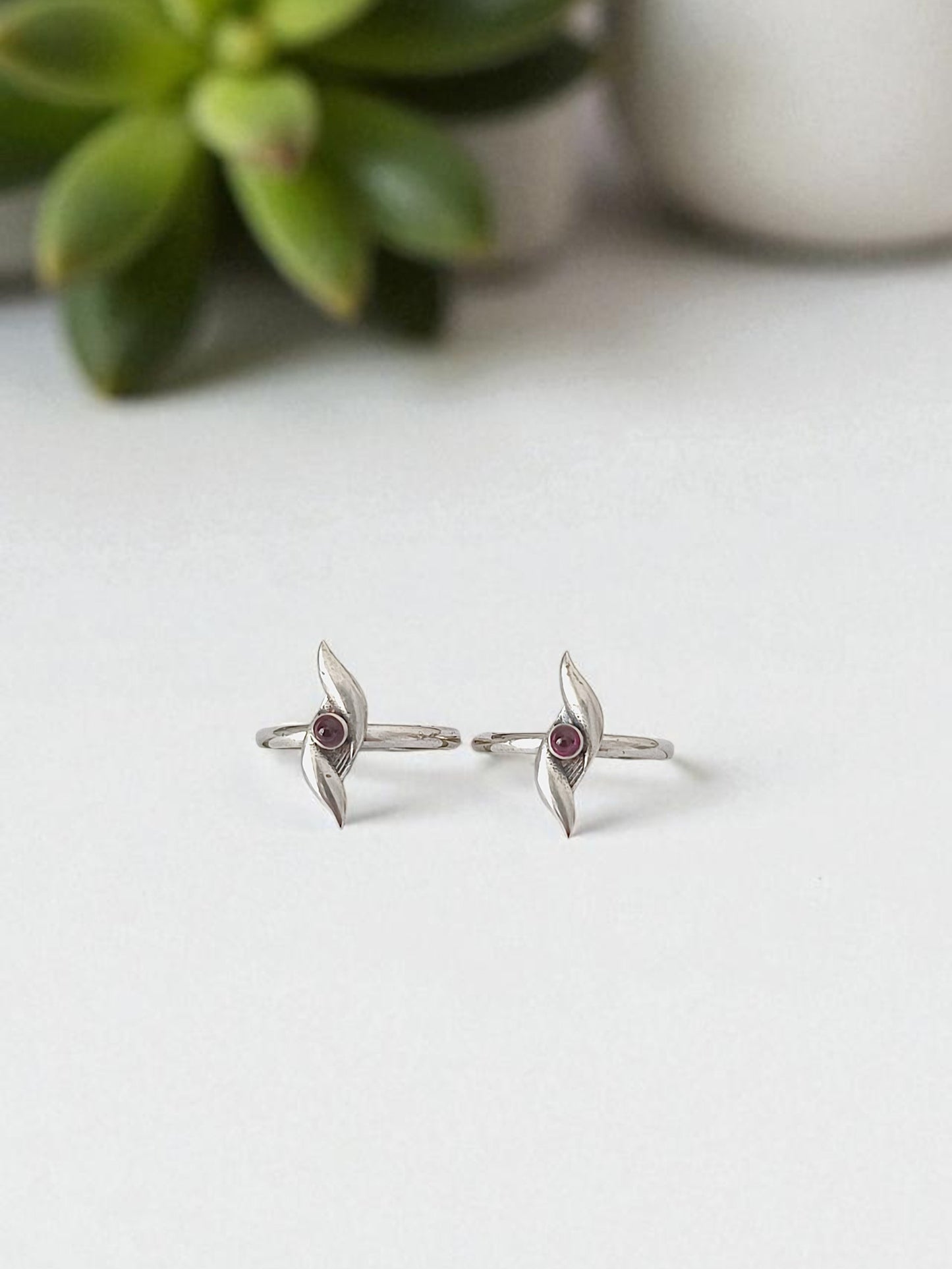 Twin leaf Toe Rings