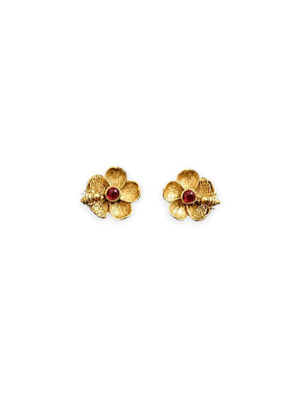 Bee Treasure Ear Studs Gold Plated