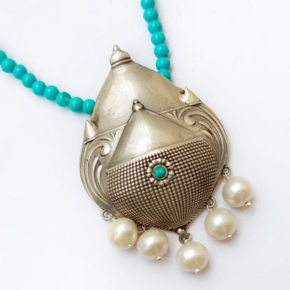 Gangotri Necklace with Turquoise Beads