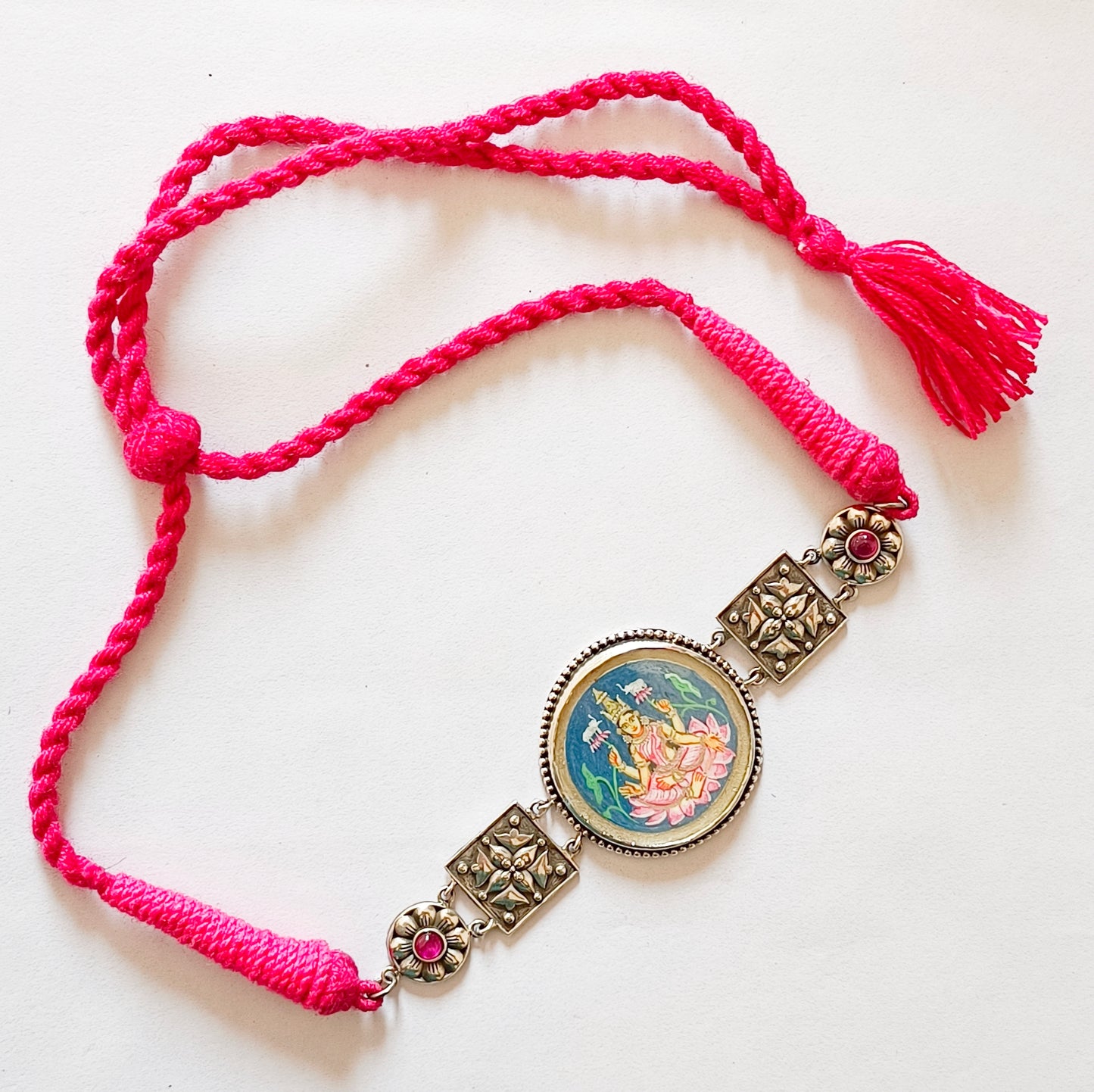 Gaja-Lakshmi Hand Painted Choker
