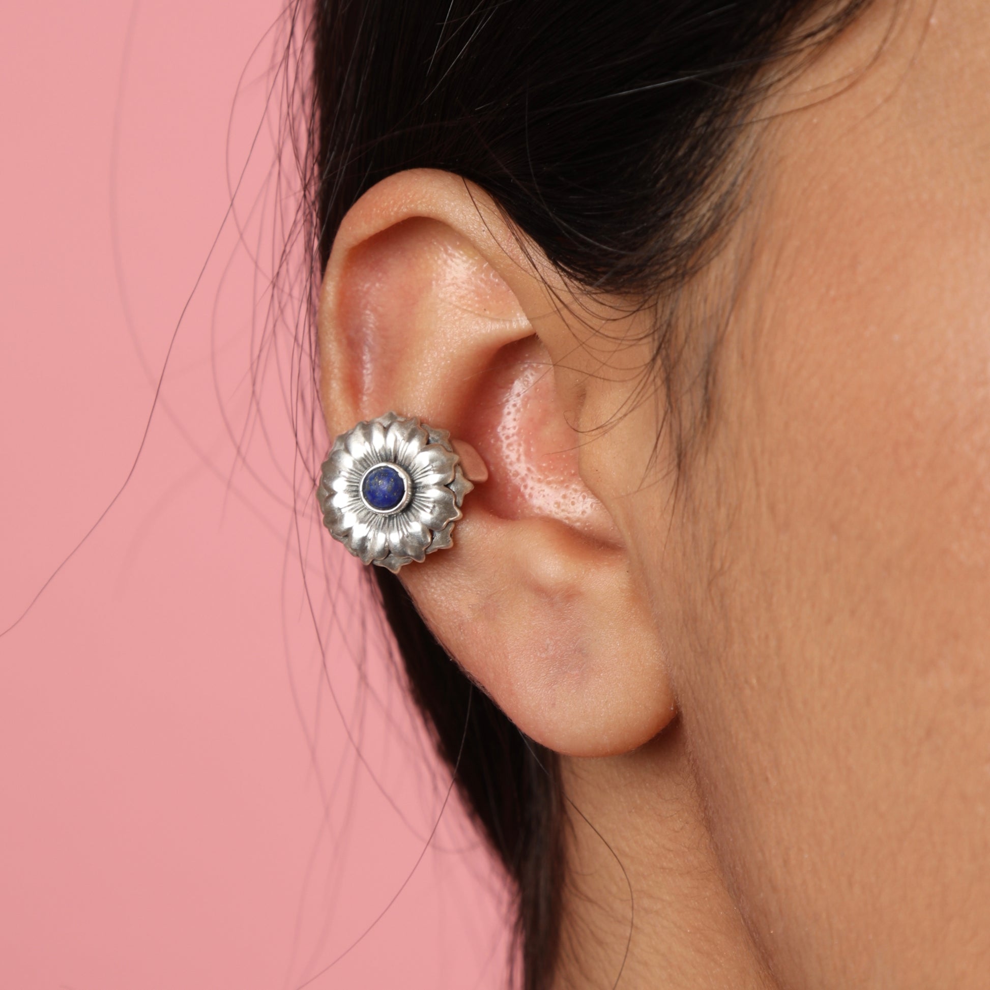 Blue Lily Ear Clip - Main Image